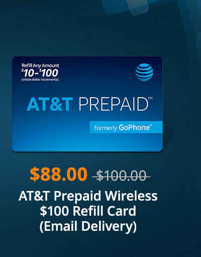 AT&T Prepaid Wireless $100 Refill Card (Email Delivery)