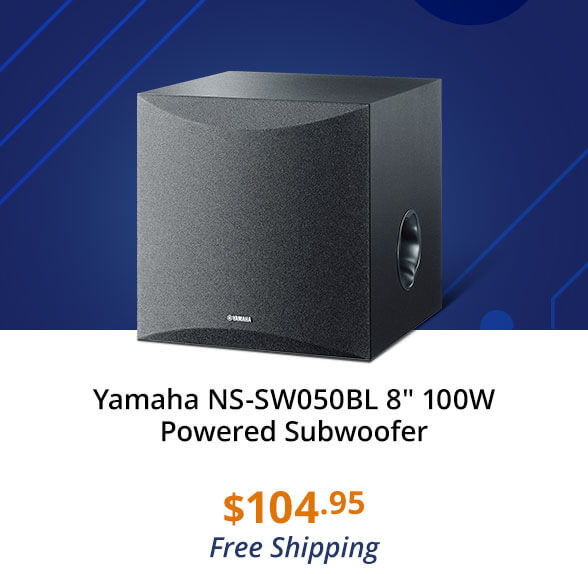 Yamaha NS-SW050BL 8" 100W Powered Subwoofer