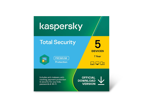 Kaspersky Total Security 2022 1 Year / 5 Devices - Download
