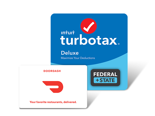 BUY TURBOTAX DELUXE + STATE OR PREMIUM AND GET A $15 GIFT CARD OF YOUR CHOICE!*