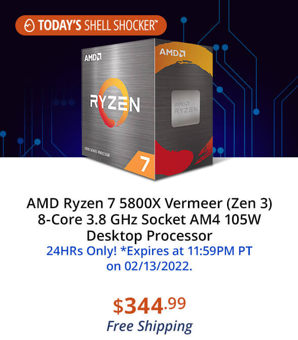 AMD Ryzen 7 5800X Vermeer (Zen 3) 8-Core 3.8 GHz Socket AM4 105W Desktop Processor