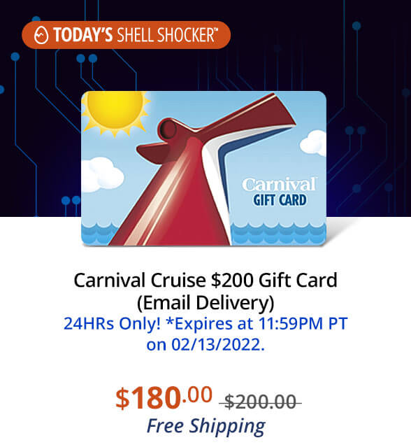 Carnival Cruise $200 Gift Card (Email Delivery)