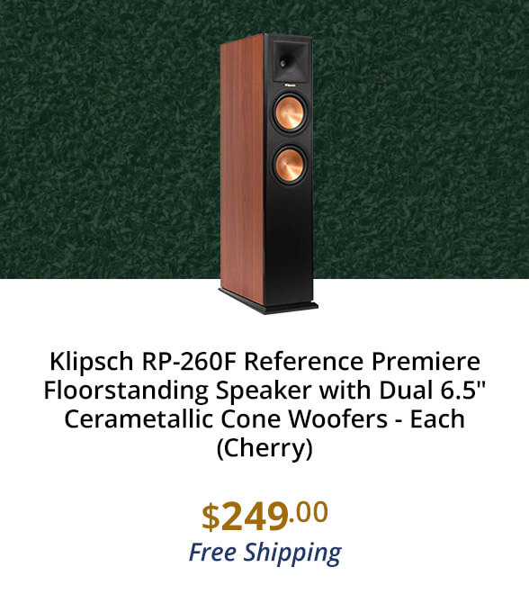 Klipsch RP-260F Reference Premiere Floorstanding Speaker with Dual 6.5" Cerametallic Cone Woofers - Each (Cherry)