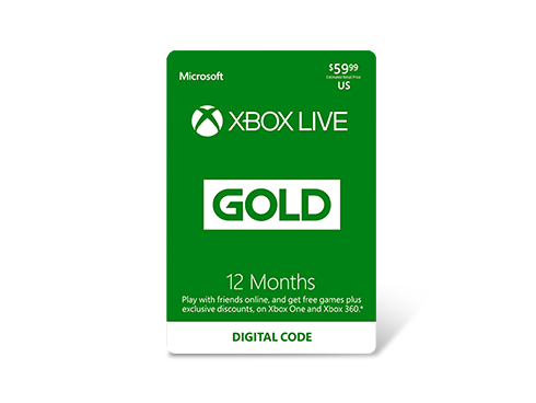 Xbox Gold Live: 12 Month Membership US Registered Account Only (Digital Code)