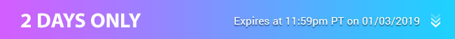 Today Only - Expires at 11:59pm PT on 01/03/19