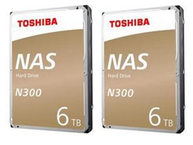 Combo: (2x) Toshiba N300 6TB NAS Internal Hard Drive 7200 RPM SATA 6Gb/s 128MB Cahce 3.5 inch