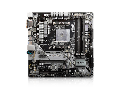 ASRock B450M PRO4 AM4 AMD Promontory B450 SATA 6Gb/s USB 3.1 HDMI Micro ATX AMD Motherboard