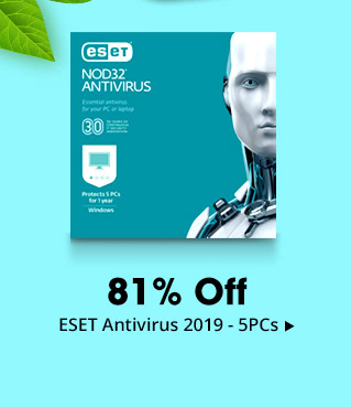 81% Off ESET Antivirus 2019 - 5PCs