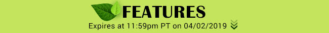 Features - Expires at 11:59pm PT on 04/02/19