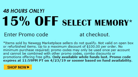 15% OFF SELECT MEMORY*