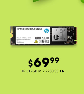 $69.99 HP 512GB M.2 2280 SSD