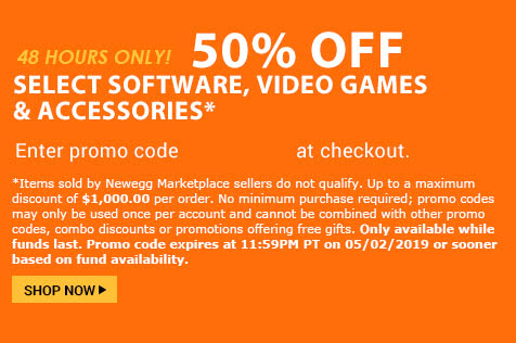 50% OFF SELECT SOFTWARE, VIDEO GAMES & ACCESSORIES*