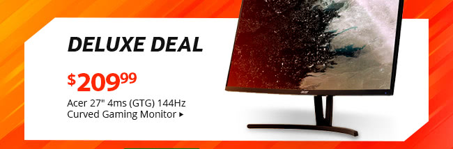 Deluxe Deal - Acer 27" 4ms (GTG) 144Hz Curved Gaming Monitor