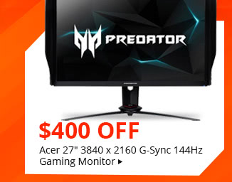 Feature - Acer 27 inch 3840 x 2160 G-Sync 144Hz Gaming Monitor