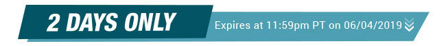 2 Days Only - Expires at 11:59pm PT on 06/04/2019