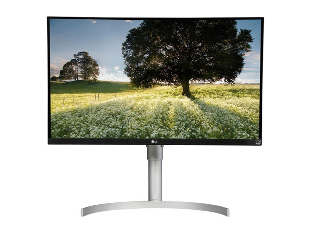 LG 27BK85U-W Black/Silver 27 inch 5ms (GTG) HDMI Widescreen 3840 x 2160 UHD 4K Monitor, IPS Panel