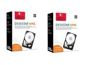 Combo: (2x) HGST Deskstar NAS 3.5 inch 8TB 7200 RPM 128MB Cache SATA 6.0Gb/s High-Performance Hard Drive, Retail Packaging 