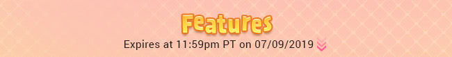 Features - Expires at 11:59pm PT on MM/DD/2019