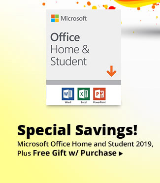 Feature - Microsoft Office Home and Student 2019, Plus Item w/ Purchase