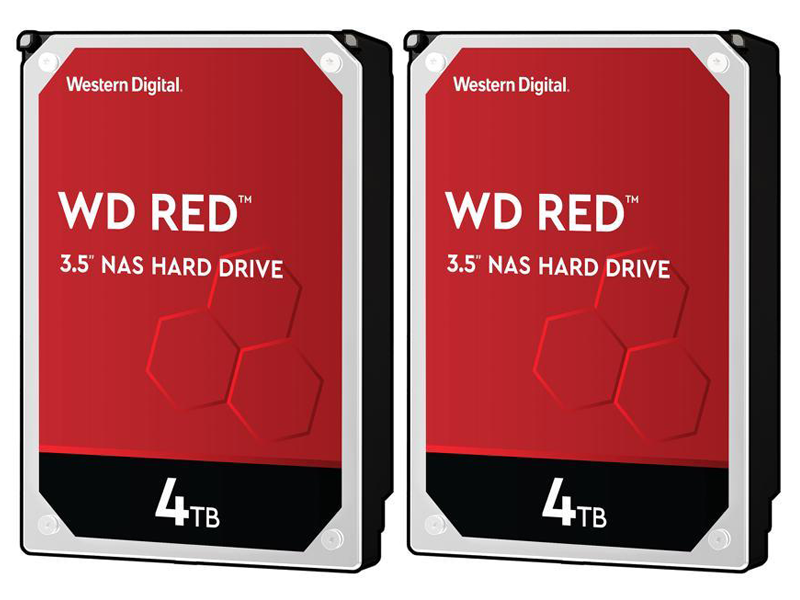2 x WD Red 4TB NAS Hard Disk Drive 5400 RPM Class SATA 6Gb/s 64MB Cache 3.5"