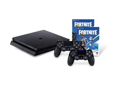 PS4 Slim 1TB Console - Fortnite Bundle <br> Sony DualShock 4 Wireless Controller PS4 - Fortnite Bundle