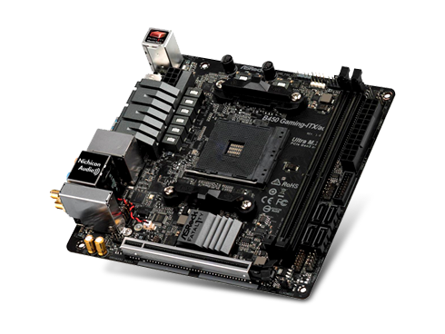 ASRock Fatal1ty B450 GAMING-ITX/AC AM4 AMD B450 SATA 6Gb/s USB 3.1 HDMI Mini ITX AMD Motherboard