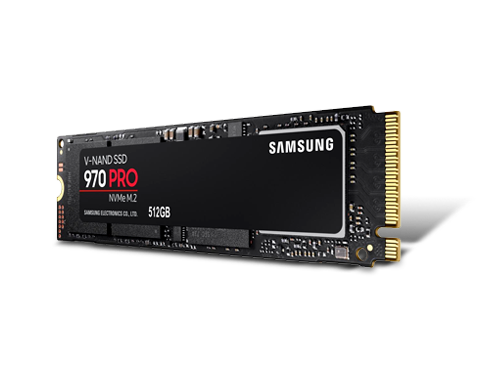 SAMSUNG 970 PRO M.2 2280 512GB PCIe Gen3. X4, NVMe 1.3 64L V-NAND 2-Bit MLC Internal Solid State Drive