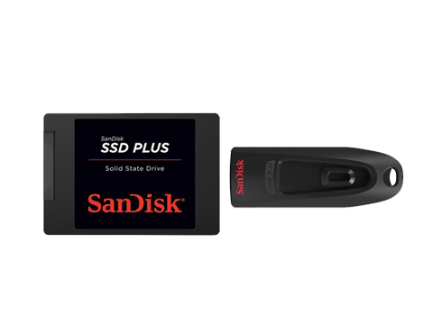 SanDisk SSD Plus 480GB Internal SSD + SanDisk 64GB Ultra CZ48 USB 3.0 Flash Drive