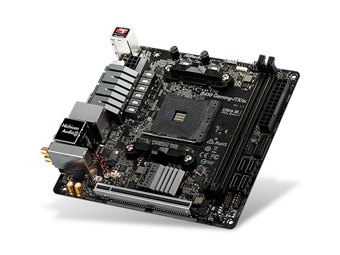 ASRock Fatal1ty B450 GAMING-ITX/AC AM4 AMD B450 SATA 6Gb/s USB 3.1 HDMI Mini ITX AMD Motherboard