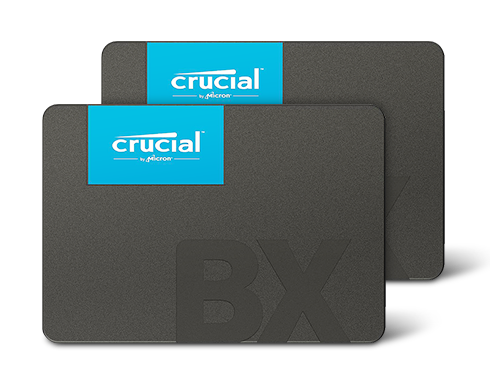 2 x Crucial BX500 2.5" 240GB SATA III 3D NAND Internal Solid State Drive (SSD) CT240BX500SSD1