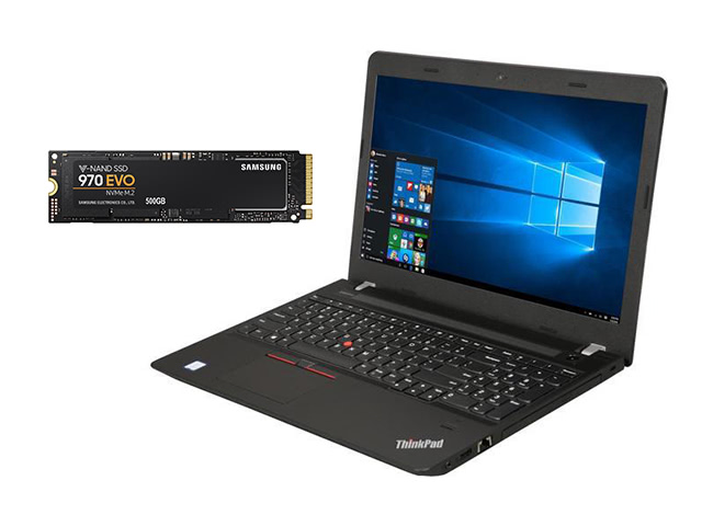 Combo: Samsung 970 EVO M.2 2280 500GB SSD + Lenovo Thinkpad Core i5 15.6 inch 256GB SSD Laptop 