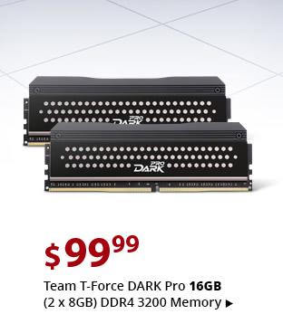 Feature Team T-Force Dark Pro 16GB (2 x 8GB) DDR4 3200 Memory