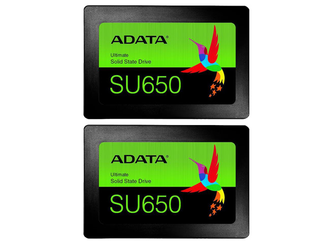 Combo: (2x) ADATA Ultimate SU650 2.5 inch 480GB SATA III 3D NAND Internal Solid State Drive