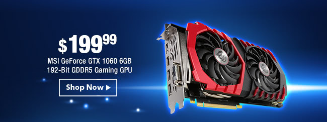 MSI GeForce GTX 1060 6GB 192-Bit GDDR5 Gaming GPU