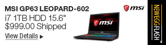 Newegg Flash - MSI GP63 Leopard-602 i7 1TB HDD 15.6"