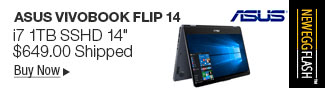 Newegg Flash - ASUS VivoBook Flip 14 i7 1TB SSHD 14"