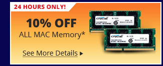 10% Off All Mac Memory*