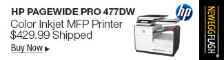 Newegg Flash - HP PageWide Pro 477dw color Inkjet MFP printer