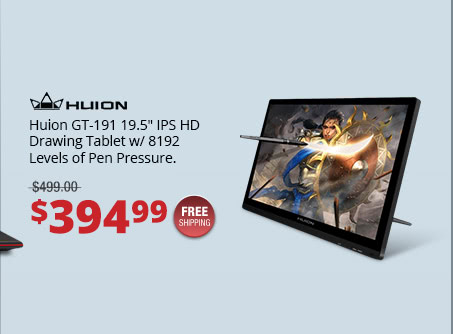 Huion GT-191 19.5" IPS HD Drawing Tablet w/ 8192 Levels of Pen Pressure