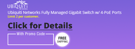Ubiquiti Networks Fully Managed Gigabit Switches w/ 4-PoE Ports