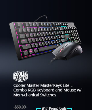 Cooler Master MasterKeys Lite L Combo RGB Keyboard and Mouse w/ Mem-chanical Switches