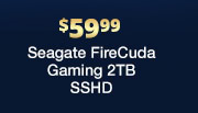 $59.99 Seagate FireCuda Gaming 2TB SSHD