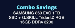 Combo Savings - Samsung 860 EVO 1TB SSD + G.SKILL TridentZ RGB 16GB DDR4 3200