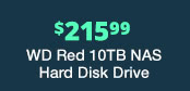 $215.99 WD Red 10TB NAS Hard Disk Drive