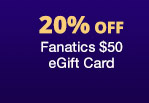 20% Off Fanatics $50 eGift Card