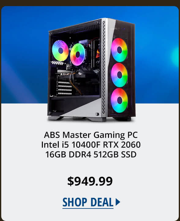 ABS Master Gaming PC Intel i5 10400F RTX 2060 16GB DDR4 512GB SSD