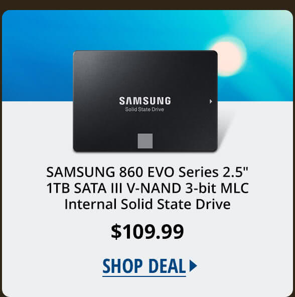 SAMSUNG 860 EVO Series 2.5" 1TB SATA III V-NAND 3-bit MLC Internal Solid State Drive 