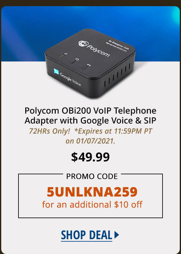 Polycom OBi200 VoIP Telephone Adapter with Google Voice & SIP