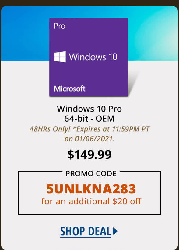 Windows 10 Pro 64-bit - OEM