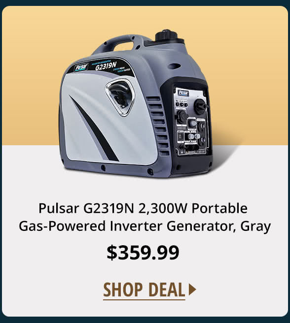 Pulsar G2319N 2,300W Portable Gas-Powered Inverter Generator, Gray